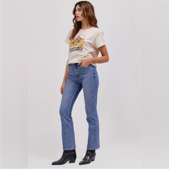 Lee x Daydreamer NWT jeans high rise boot cut crop - Picture 1 of 3